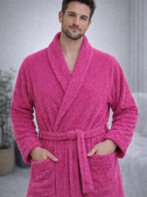 Albornoz de hombre fucsia