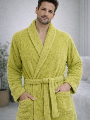 Albornoz de hombre pistacho