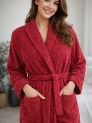 albornoz de mujer granate