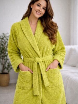 Albornoz de mujer pistacho