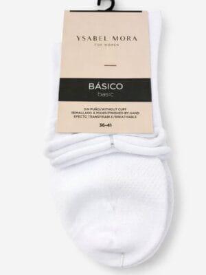 Calcetín Ysabel Mora sin puño blanco