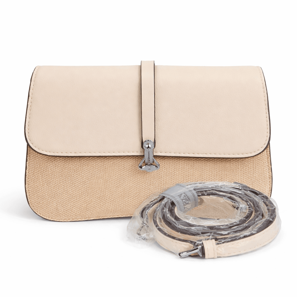 Bolso de hombro beige elegante