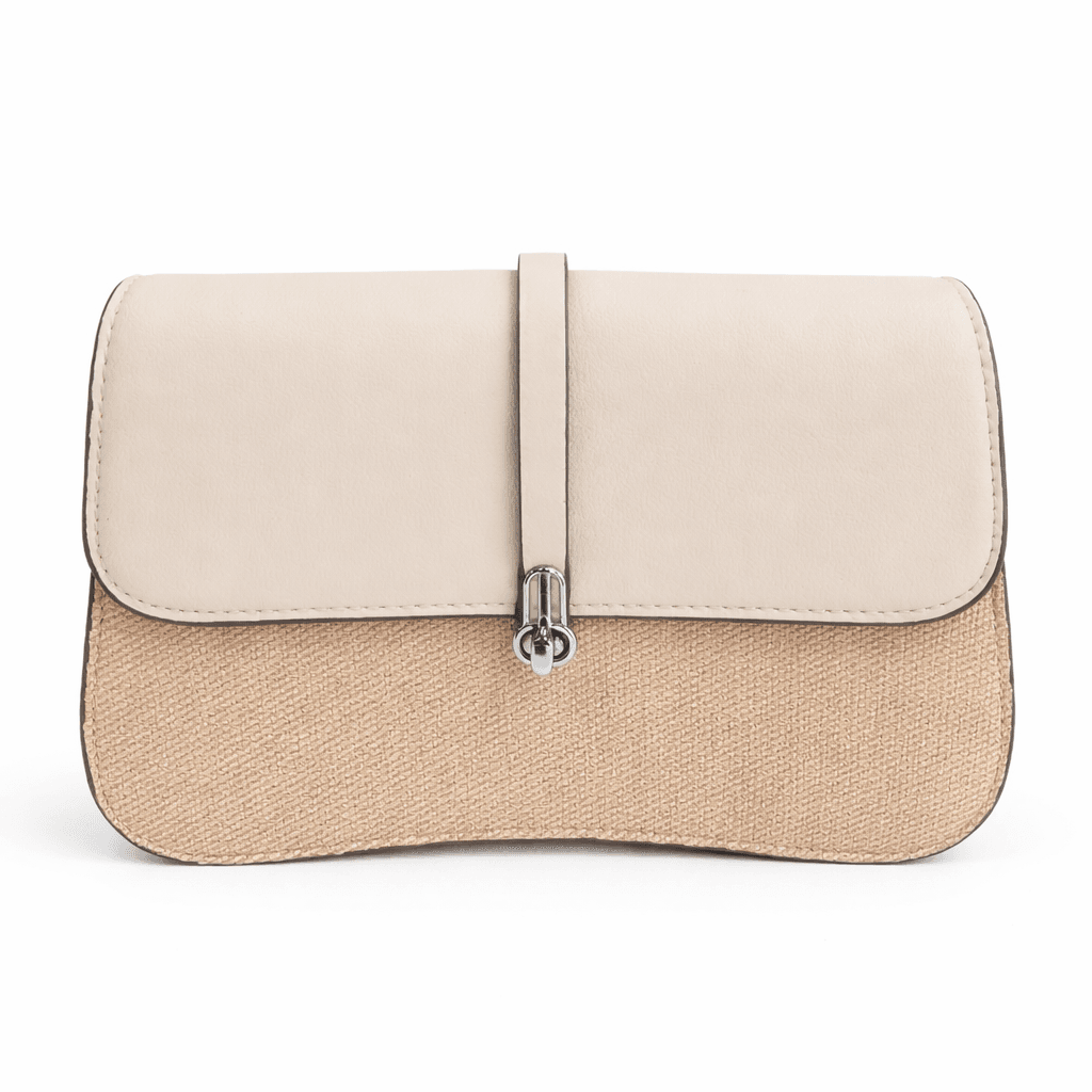 Bolso de hombro beige elegante