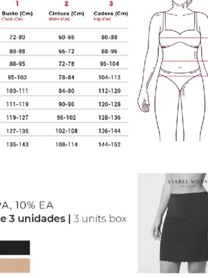 Falda combinación Ysabel Mora 19005 mide tu talla
