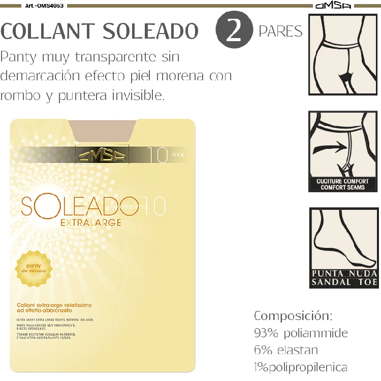 Panty de verano Omsa soleado 10 deniers