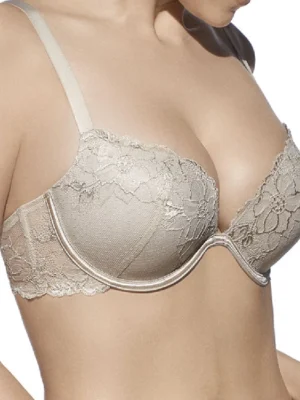 Sujetador push up copa C Noelia color tierra