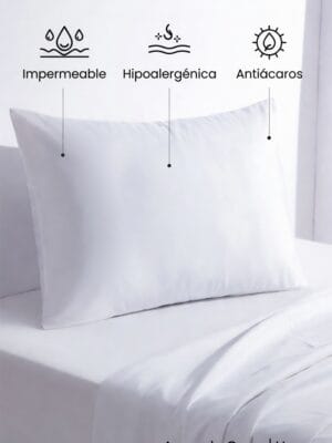 Almohada impermeable e hipoalergénica, antiácaros con cremallera. No hace bolitas.