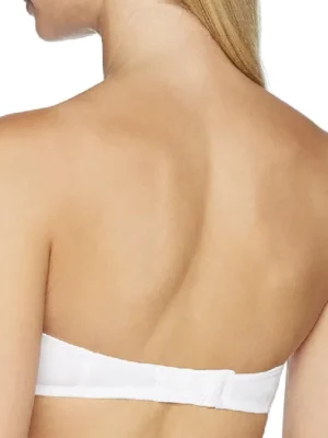 Sujetador sin tirantes Selene Joanna color blanco, espalda.
