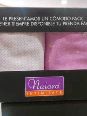 Braga niña Naiara 608 pack ahorro tonos rosa.